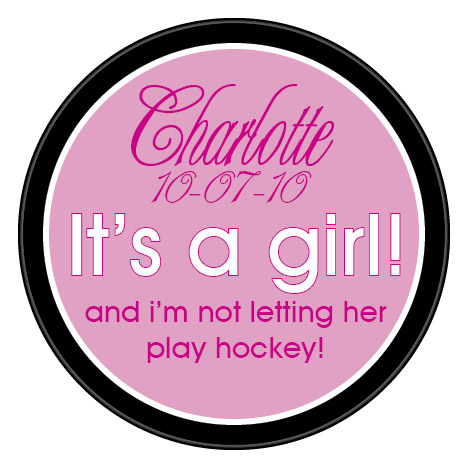 hockey baby announcement