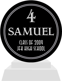 engraved crystal hockey puck
